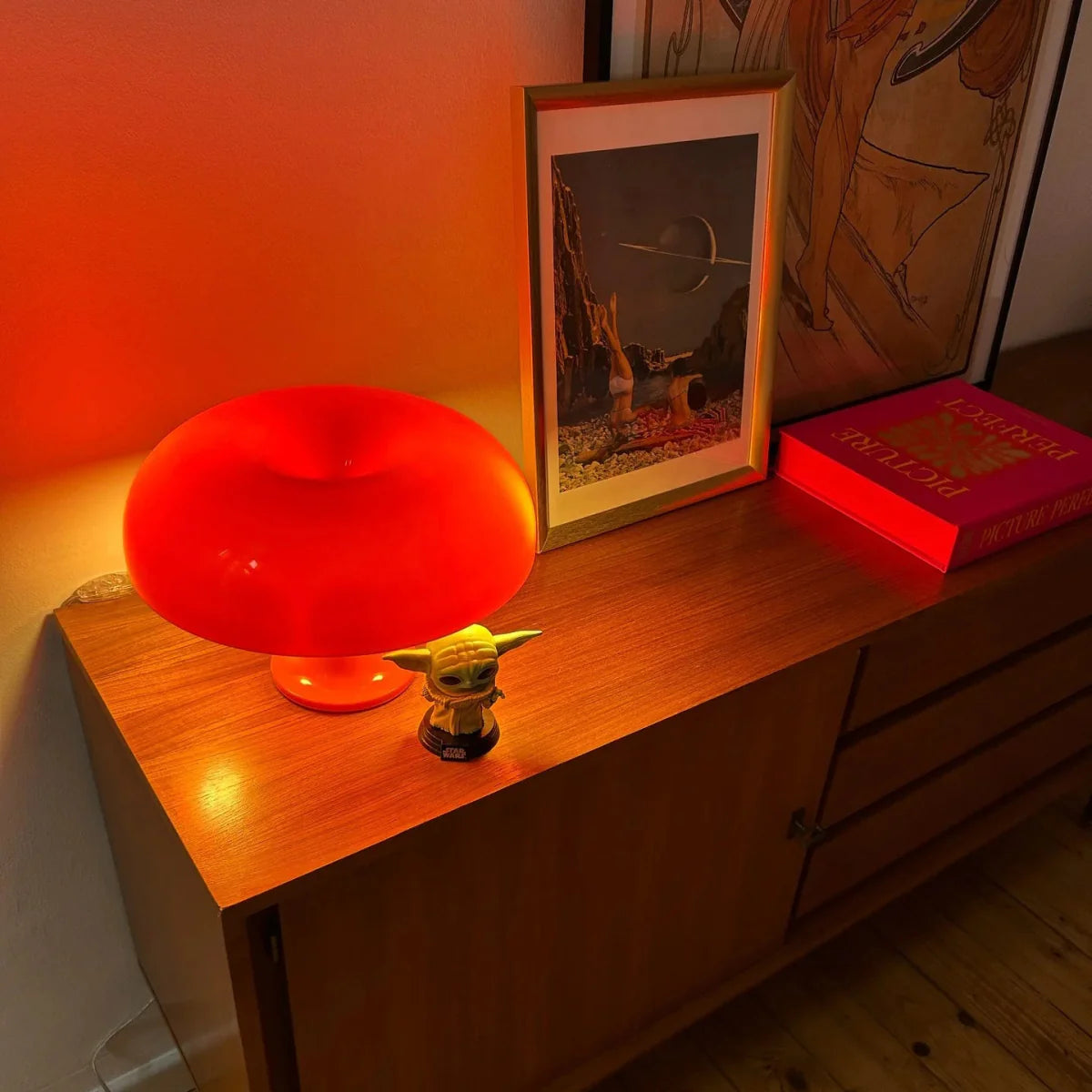 Retro Mushroom LED Table Lamp