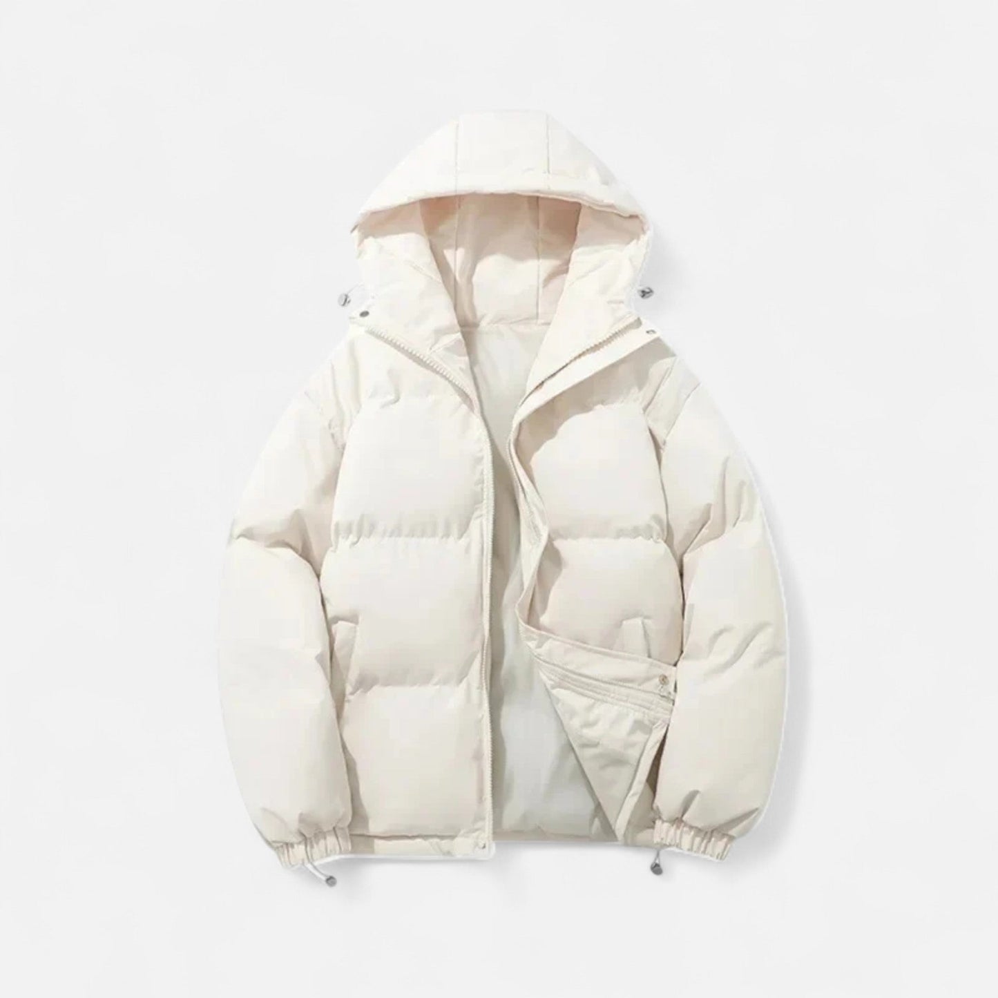Men’s Puffer Jacket – Hooded Cotton Winter Elegance