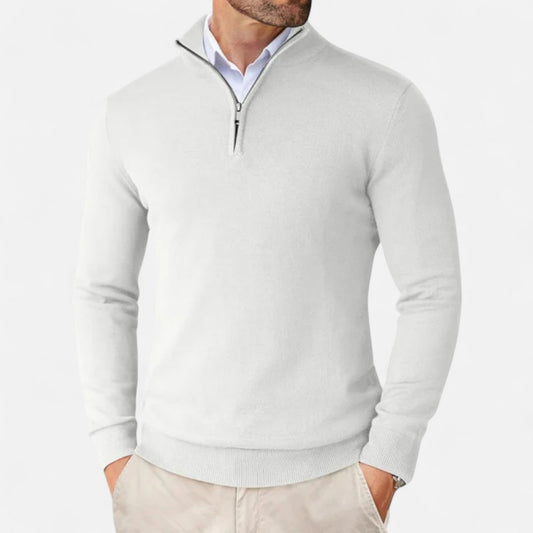 Men’s Sweater – Slim-Fit Quarter-Zip Elegance